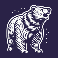 bear vector, bear silhouette