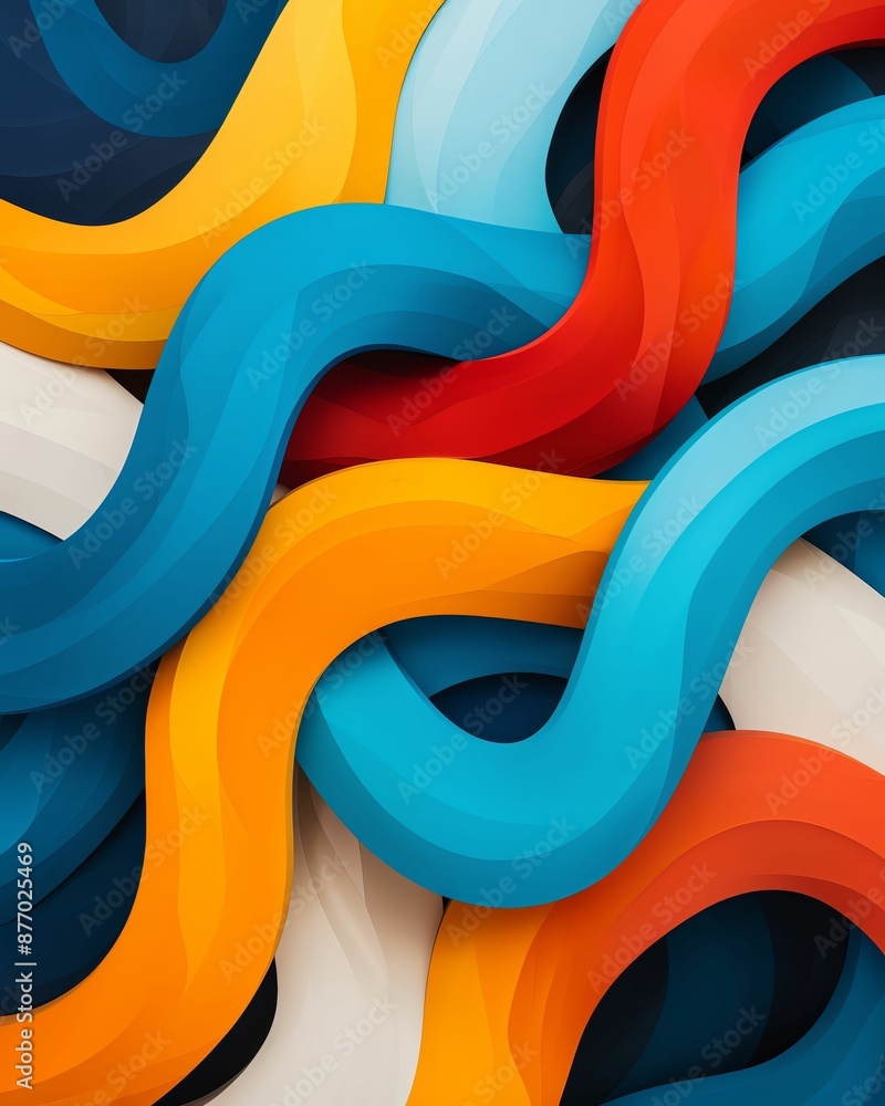 Poster abstract background with colorful, flowing lines. a dynamic composition with vibrant hues.