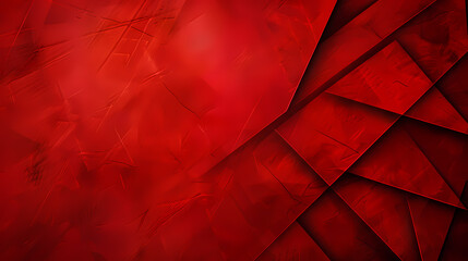 Abstract red geometric background with sharp diagonal lines and textured patterns.