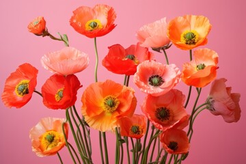 Naklejka premium Poppy blooms flower petal plant.