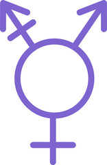 Transgender sex symbol icon vector design