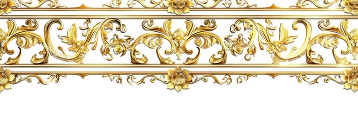 Fototapeta premium Ornate Gold Decorative Border
