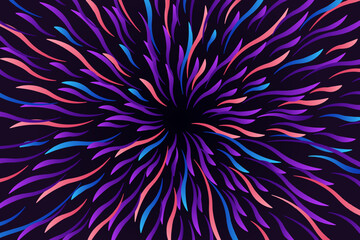 Abstract futuristic radial circular wavy colorful lines flow explosion concept, starburst dynamic multicolored lines, speed geometric background