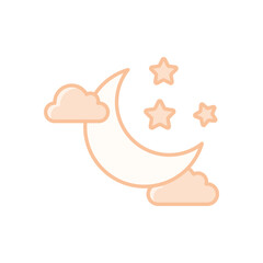 Moon vector icon 
