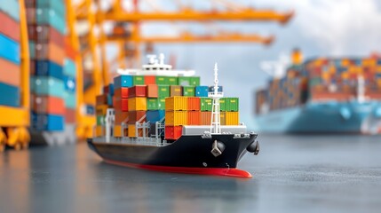 Digital interface showing cargo metrics in facilities, trade, facilities, performance logistics