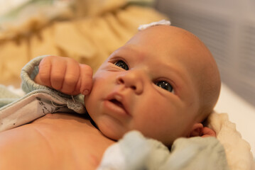 reborn baby doll close up shot