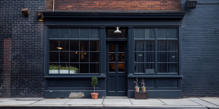 An elegant pub facade with a traditional British design, inviting people to explore its historic charm.