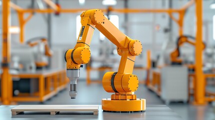 Fototapeta premium High-resolution mechanical analysis of automation systems contributing to economic growth, mechanical progress growth, smart automation