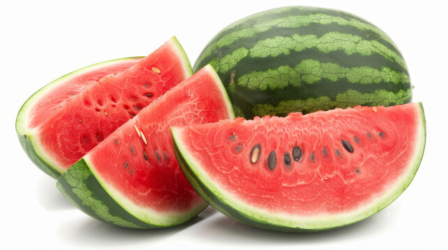 A big watermelon with sweet, juicy red flesh.