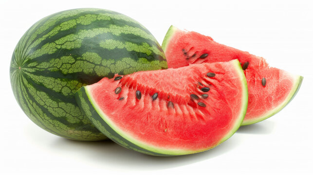 A big watermelon with sweet, juicy red flesh.