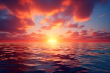 Fototapeta premium Sunset ocean landscape outdoors.