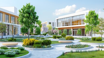 Obraz premium Detailed civil design for modernizing public health infrastructure in growing urban areas, civil advancement modernization, improved healthcare facilities