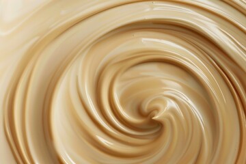 Close-up shot of a swirl of whipped cream