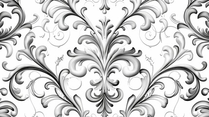 Obraz premium abstract floral ornamen design in tribal black and white art