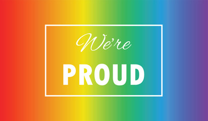 LGBTQ rainbow gradient pride month background.