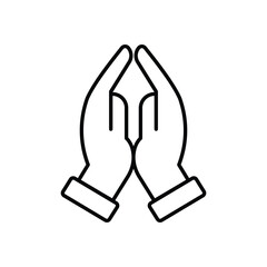 Pray vector icon 