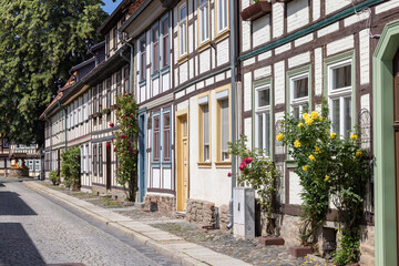 Timbered Houses in the old city of Wernigerode (Harz region of Germany)