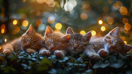 A cat small kittens cute animal baby adorable pets concept