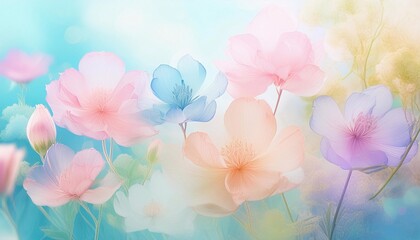 very delicate flowers of different colors
