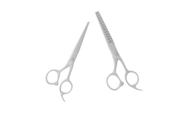 Hairdressing scissors, haircutting scissors, hairdressing and beauty, 3d rendering.