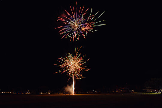 Fireworks display at local community event