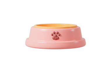 Cartoon pet bowls in the white background, 3d rendering.