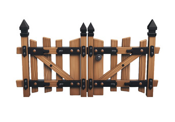 Naklejka premium fence isolated on transparent background 