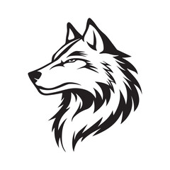 Fototapeta premium Wolf Logo Design Vector. Wolf head mascot isolated on white background 