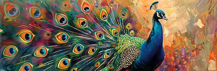 Majestic Peacock Displaying Feathers Representing Pride and Beauty