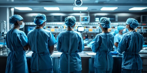 Healthcare Workers in Action: Doctors and Nurses in Modern Hospital Medical Team Collaboration: Inside the Hospital Environment