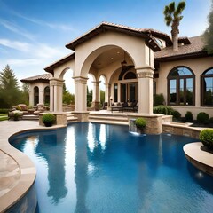 swimming pool in hotel resort