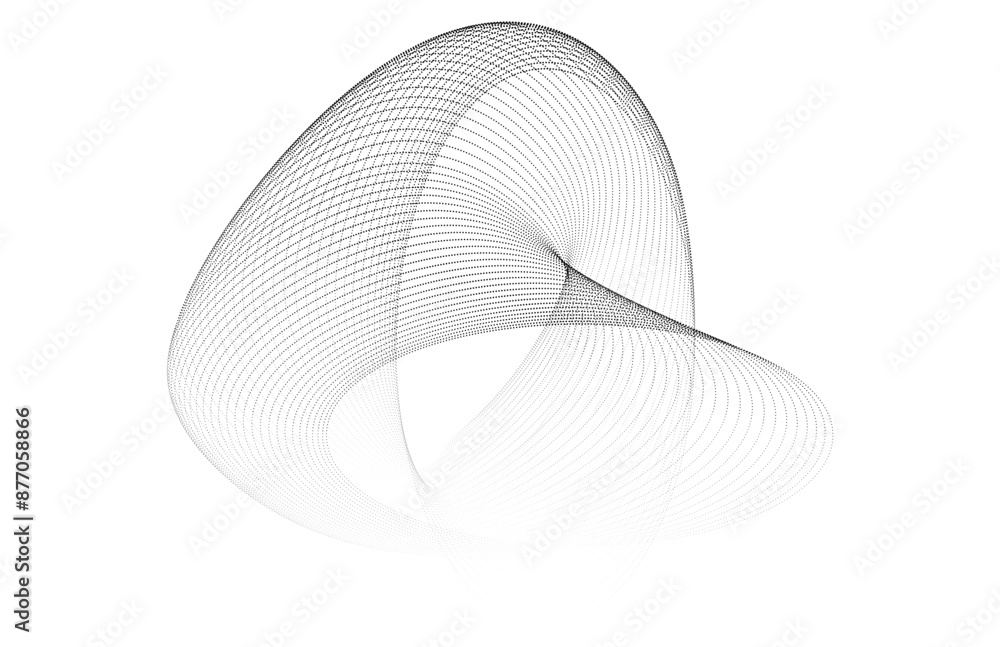 Poster Design elements. Wave of many purple lines circle ring. Abstract vertical wavy stripes on white background isolated. Vector illustration EPS 10. Colorful waves with lines created using Blend Tool