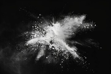 A black and white photo of a powder cloud, suitable for use in articles about weather or natural phenomena
