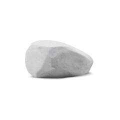 3d vector element of polygonal gray stone and rocks isolated on a white background