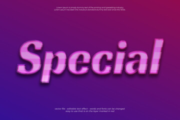 Obraz premium 3d font style text special editable text effect