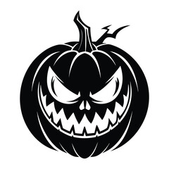 Halloween Pumpkin Silhouette Vector illustration