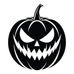 Halloween Pumpkin Silhouette Vector illustration