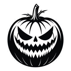 Halloween Pumpkin Silhouette Vector illustration