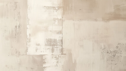 Aescence in Beige: A Minimalist Oil Painting