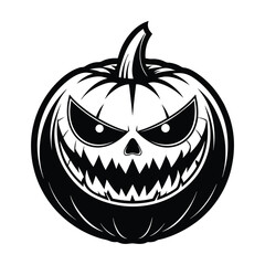 Halloween Pumpkin Silhouette Vector illustration