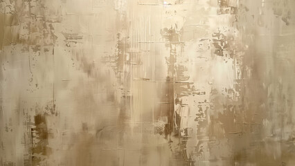 Aescence in Beige: A Minimalist Oil Painting