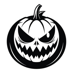Halloween Pumpkin Silhouette Vector illustration