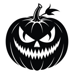 Halloween Pumpkin Silhouette Vector illustration
