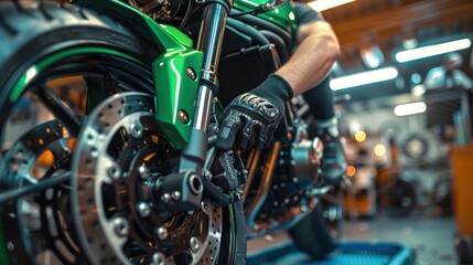 Motorcycle Maintenance Close-up