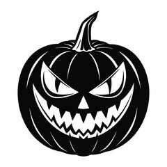 Halloween Pumpkin Silhouette Vector illustration