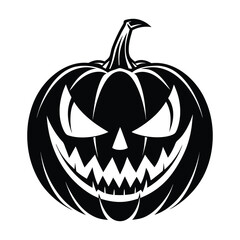 Halloween Pumpkin Silhouette Vector illustration