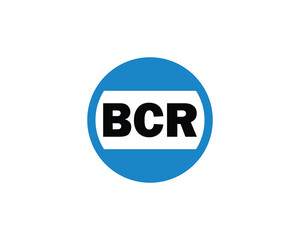 BCR logo design vector template. BCR logo design.