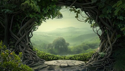 Enchanted Forest Portal with Vines
