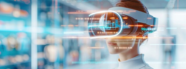 Mixed reality retail environments with futuristic designs, mixed reality retail, advanced shopping experiences and interactive technology