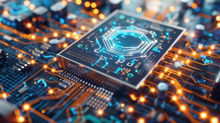 Fototapeta premium NFT minting process on a blockchain platform, innovative and efficient.